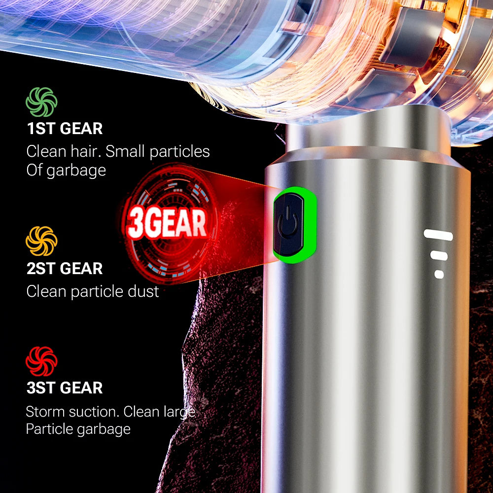 SZUK 4-In-1 Cordless Car Vacuum And Air Blower – 15kPa, 3 Speeds, USB-C