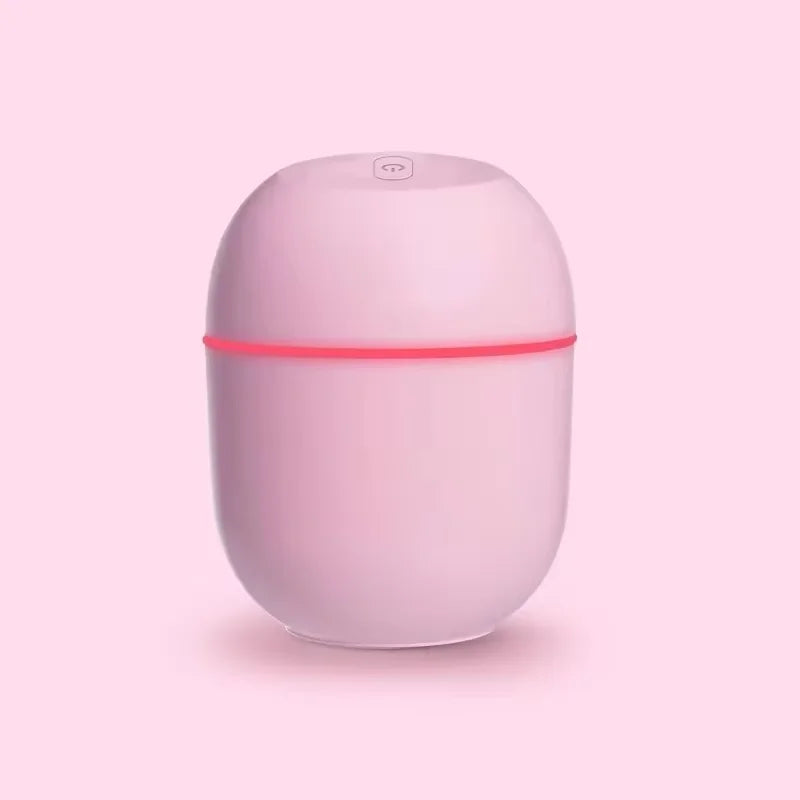 220ml USB Mini Humidifier With LED Night Light – Portable Mist Maker for Home, Office and Car