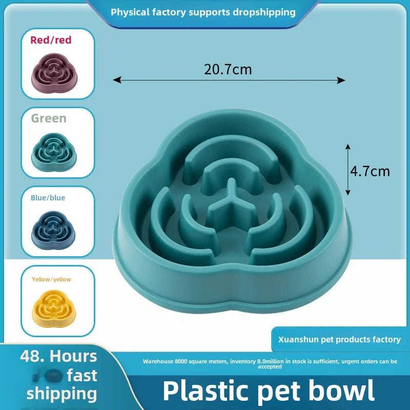 Dog Slow Feeder Bowl – Anti-Choking Cloud Shape Slow Eating Bowl for Large & Small Dogs (500ml) - Goodify Mart