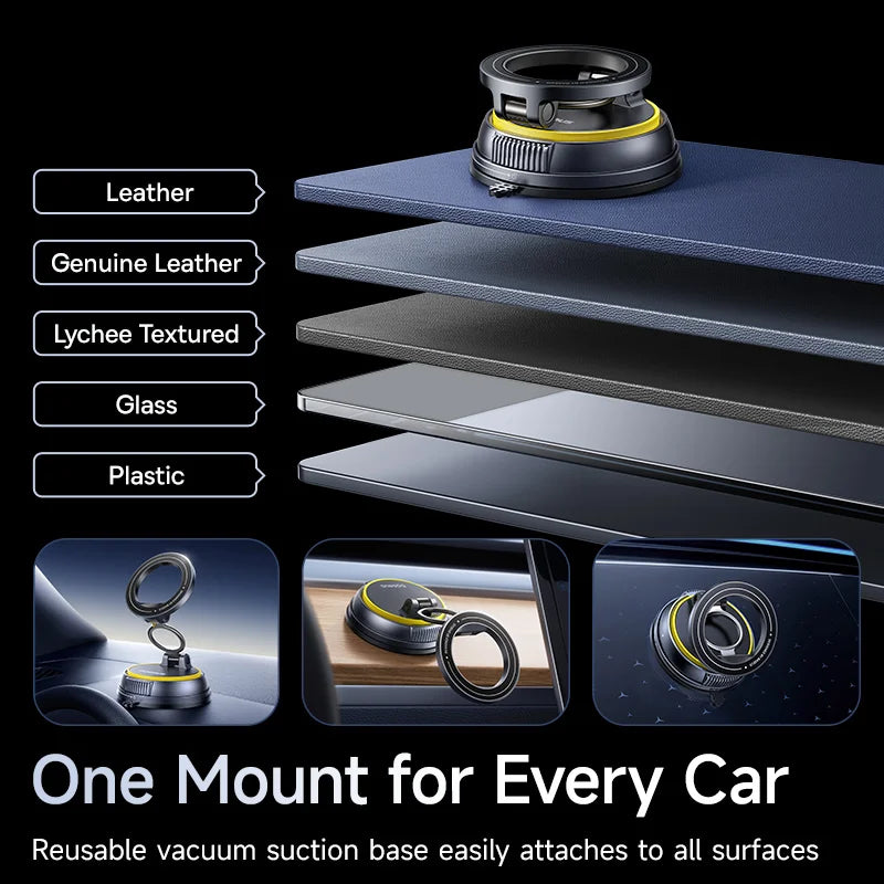 Baseus PrimeTrip VC2 Flex Magnetic Car Phone Mount – Vacuum Lock 360° Adjustable Stand