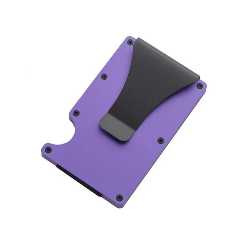 RFID-Blocking Aluminum Card Holder Wallet With Money Clip – Slim Metal Credit Card Case - Goodify Mart