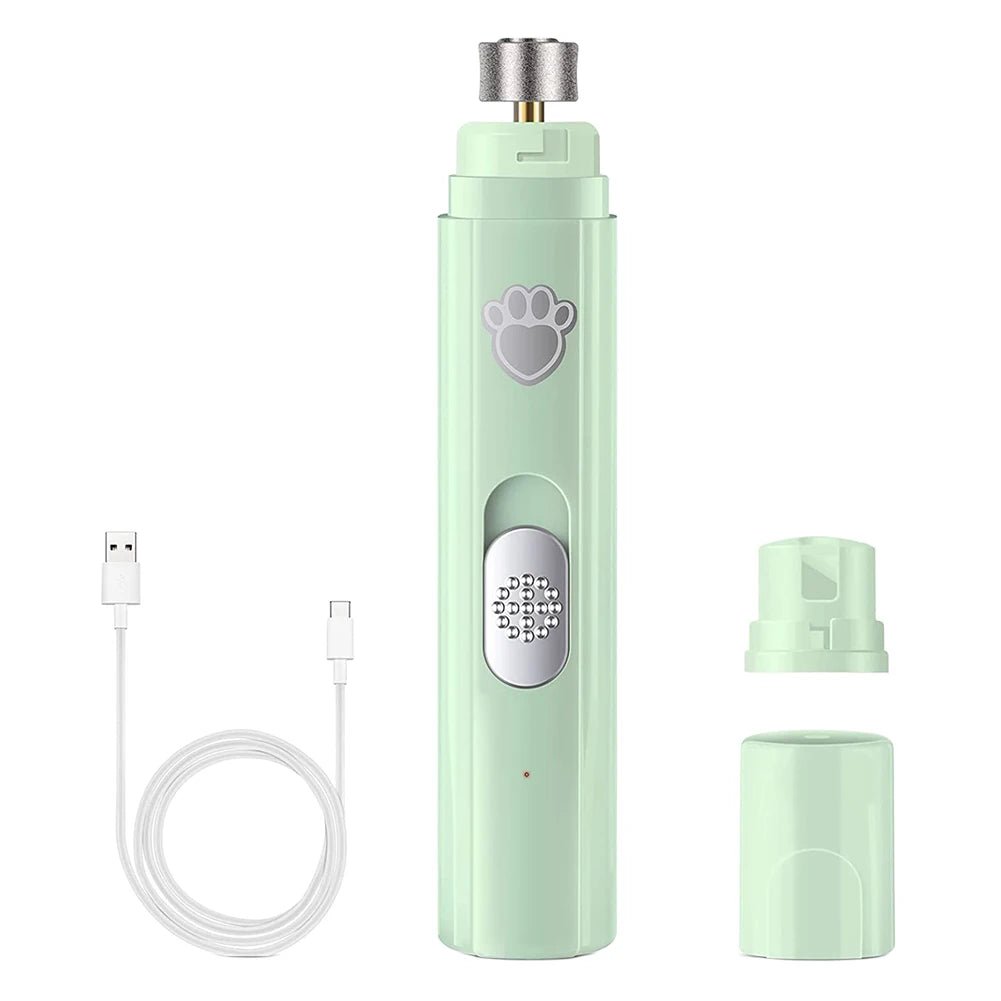 Shunmaii Electric Dog Nail Grinder – USB Rechargeable Pet Nail Trimmer with LED Light & 2 Speed Settings - Goodify Mart