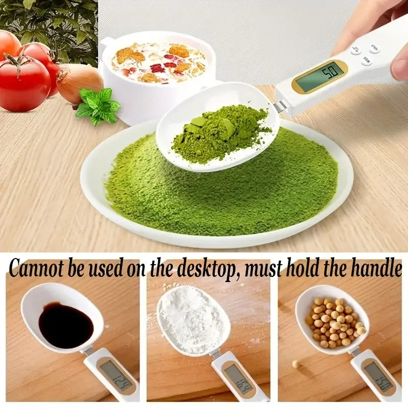 Kitchya Digital Spoon Scale 0.1g–500g – Mini LCD Measuring Spoon for Coffee, Flour & Baking