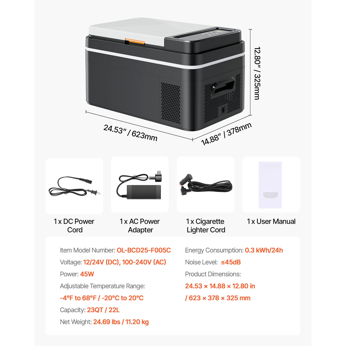 SucceBuy 20L–55L Portable Car Refrigerator Freezer – 12/24V Compressor Cooler With App Control