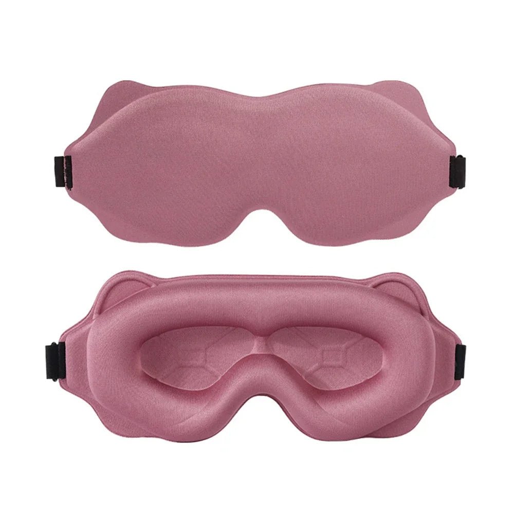 3D Contoured Blackout Sleep Mask – Soft Padded Eye Mask With Adjustable Strap - Goodify Mart
