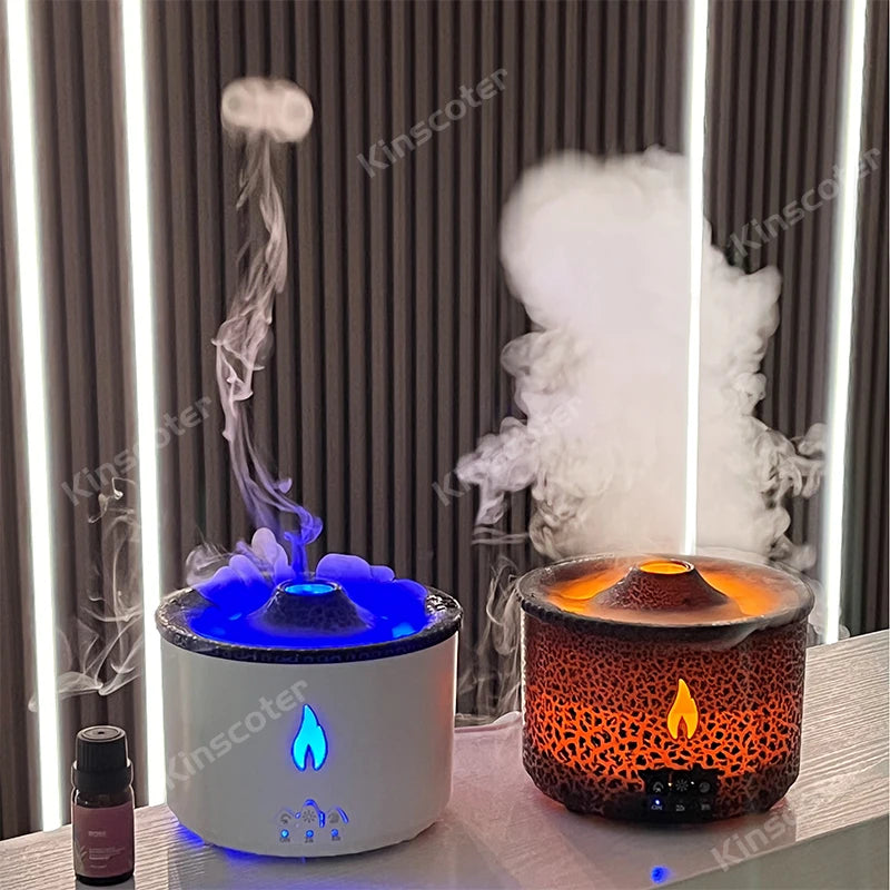 Kinscoter 360ml Jellyfish Mist Aroma Diffuser – Smoke Ring Humidifier With Remote Control