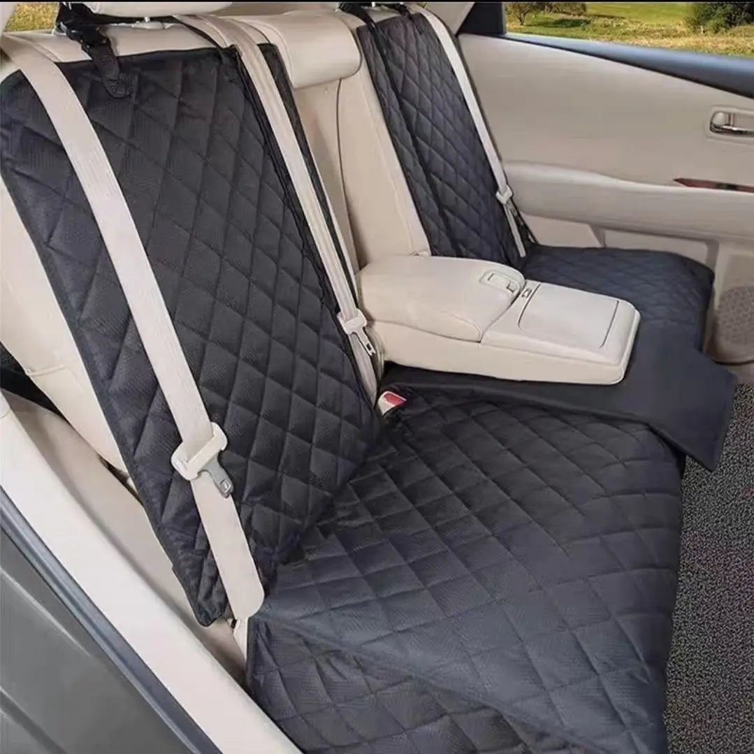 Waterproof Dog Car Seat Cover with Armrest Access – Pet Travel Mattress & Back Seat Protector