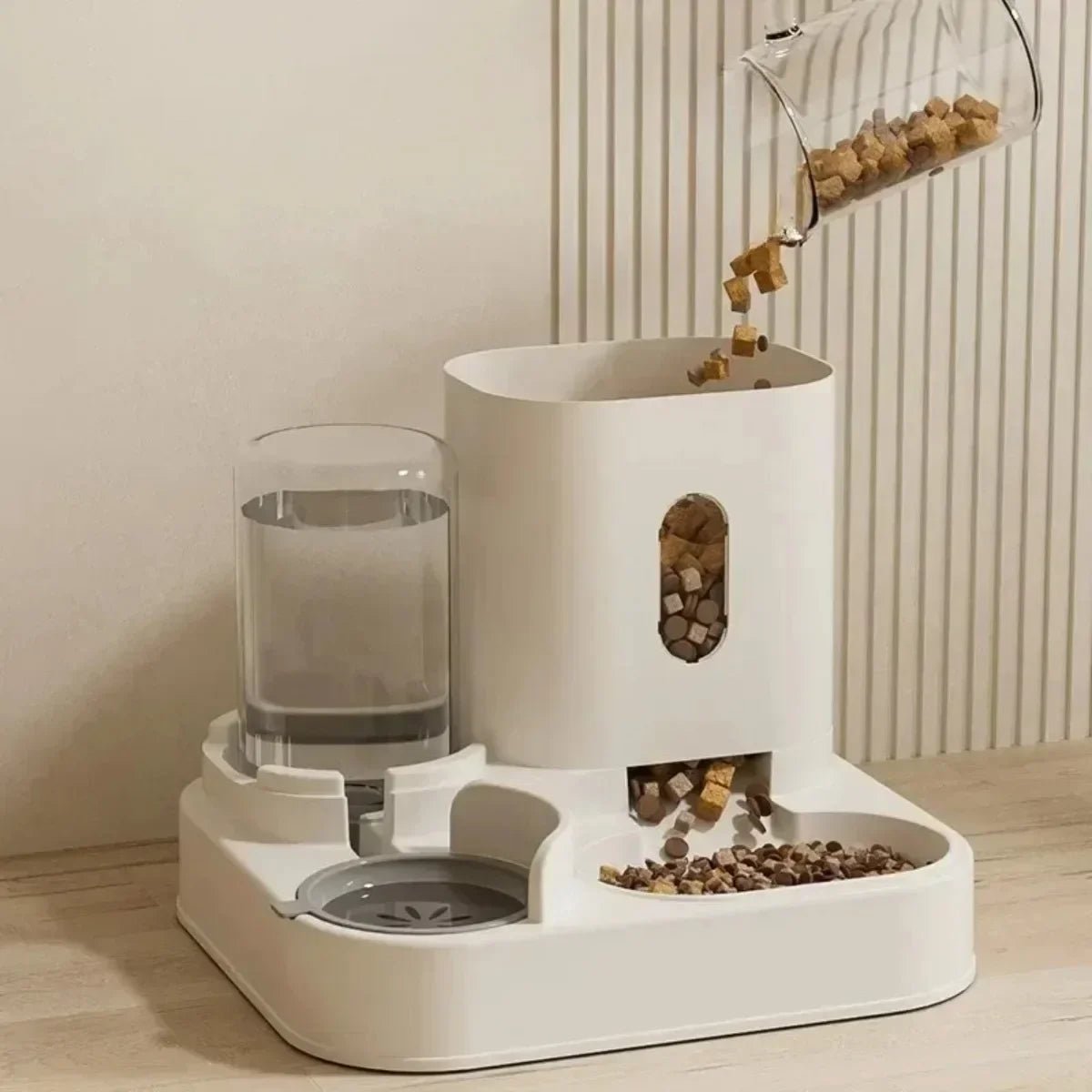 Automatic Gravity Pet Feeder with Water Dispenser – Large Capacity Dog & Cat Food Bowl Station - Goodify Mart