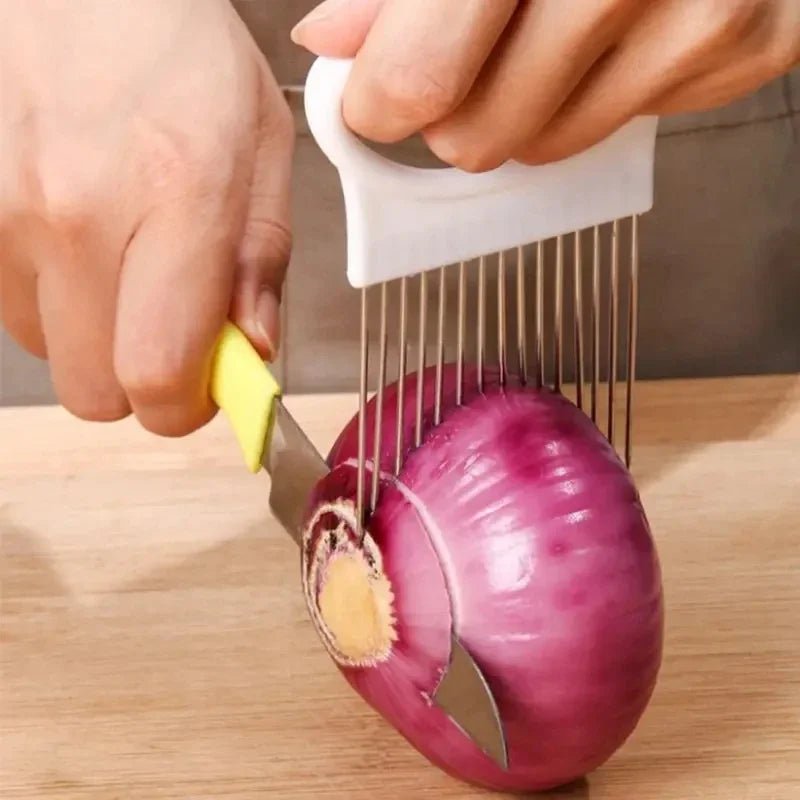 Colorful Onion Slicer with Stainless Steel Holder - Goodify Mart
