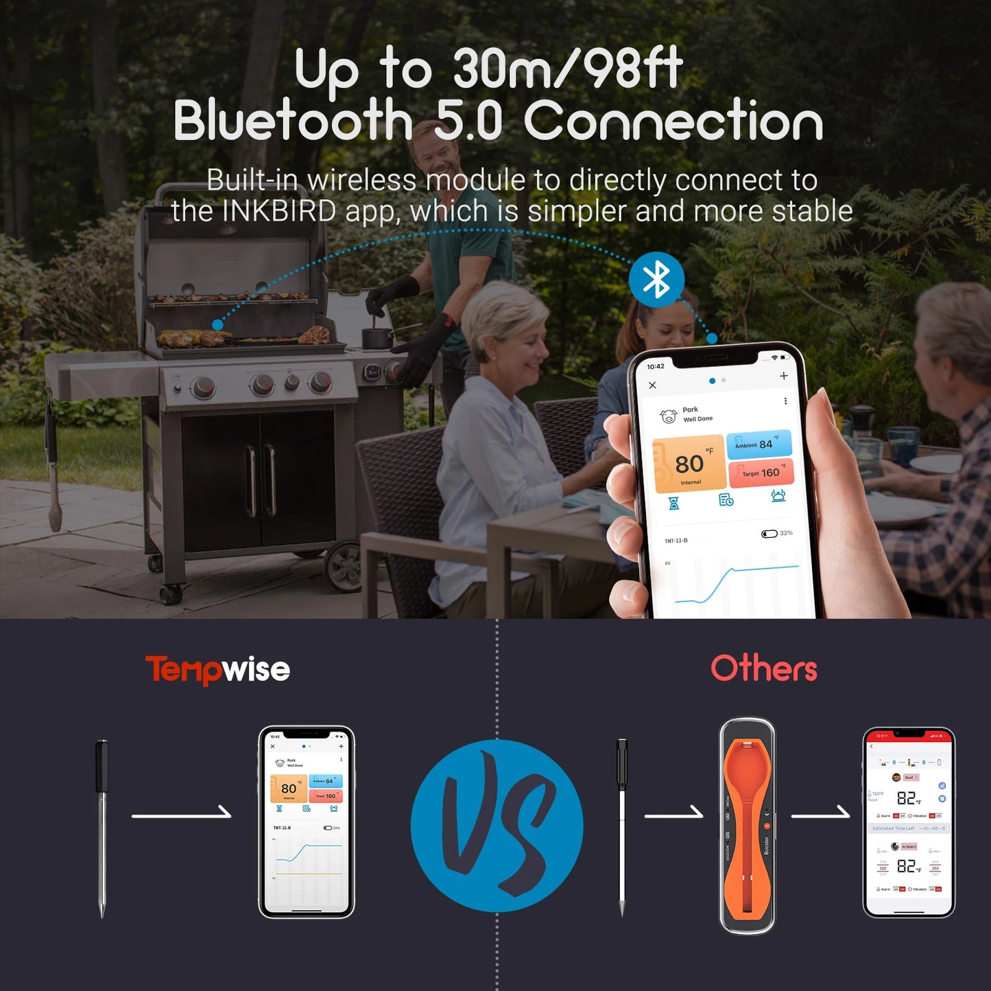 Tempwise Smart Bluetooth Meat Thermometer