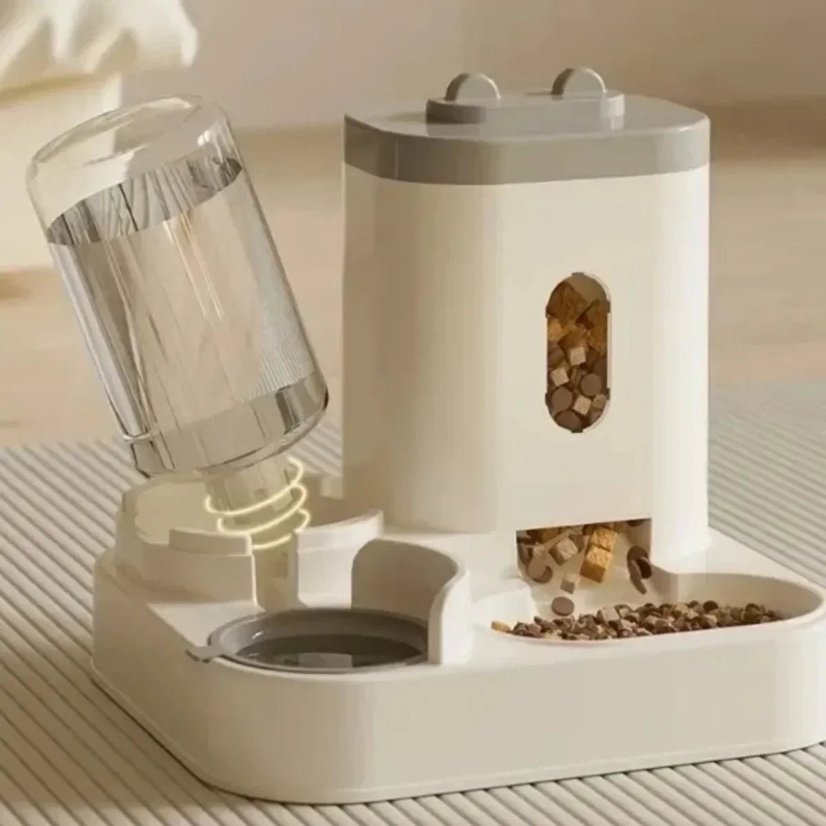 Automatic Gravity Pet Feeder with Water Dispenser – Large Capacity Dog & Cat Food Bowl Station - Goodify Mart