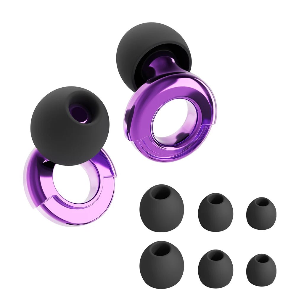 Reusable Silicone Noise-Reducing Earplugs – 4 Sizes for Sleep, Swimming and Travel - Goodify Mart
