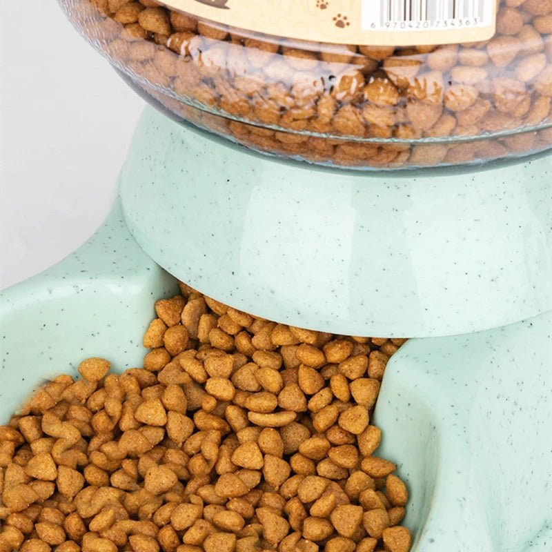 Large Capacity Pet Feeder Bowl with Automatic Water Dispenser – Dog & Cat Food and Drinking Station - Goodify Mart