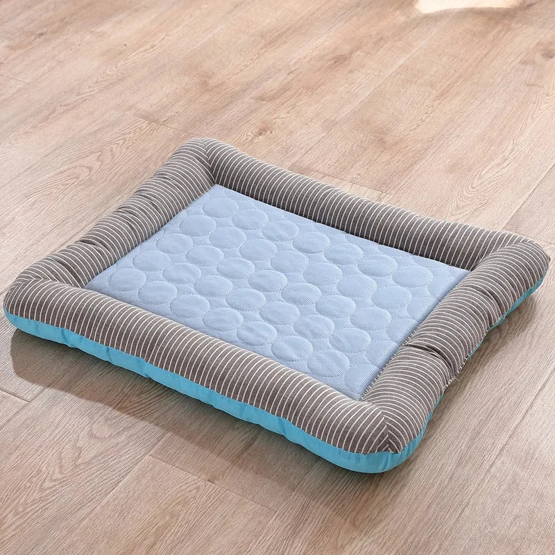 Breathable Summer Cooling Mat For Dogs & Cats – Washable Cotton Pet Bed