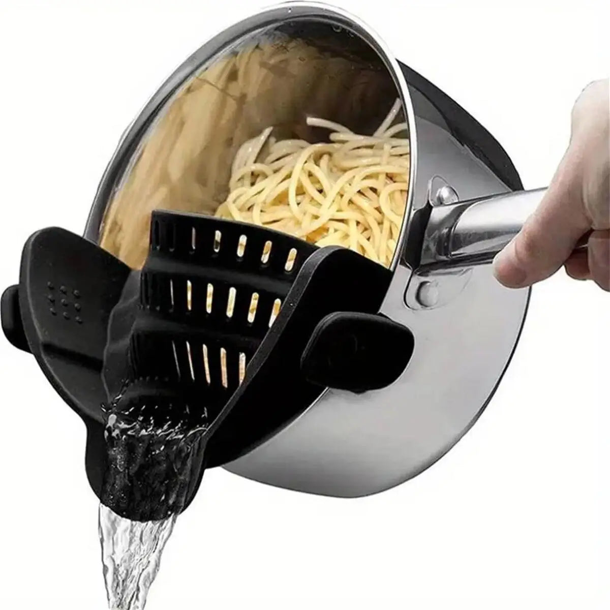 Adjustable Clip-On Pot Strainer – Stainless Steel Kitchen Strainer for Pots, Pans & Bowls