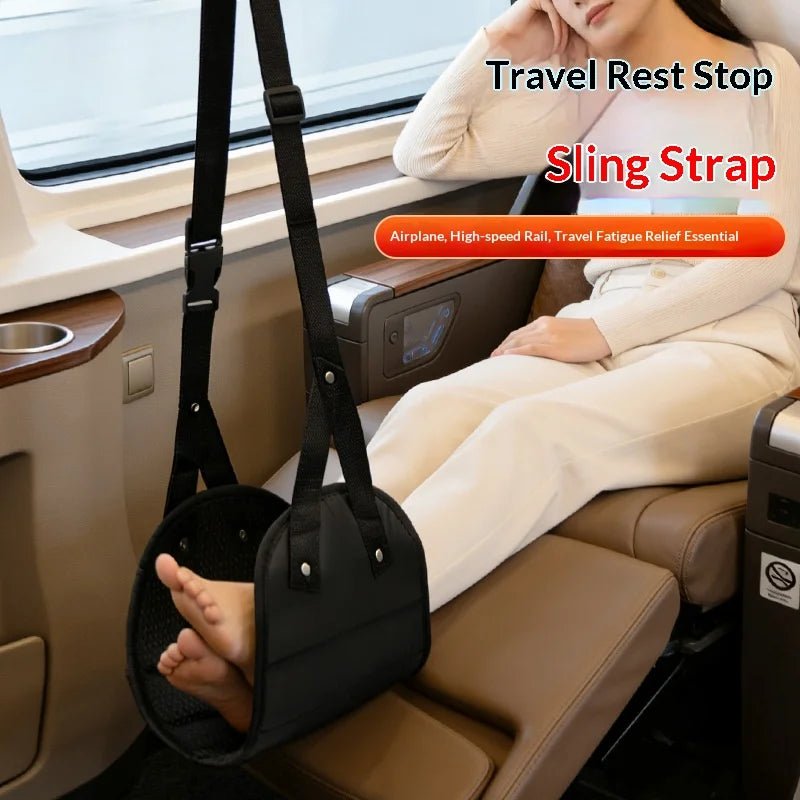 Adjustable Airplane Footrest Hammock – Portable Travel Leg Rest With Strap - Goodify Mart