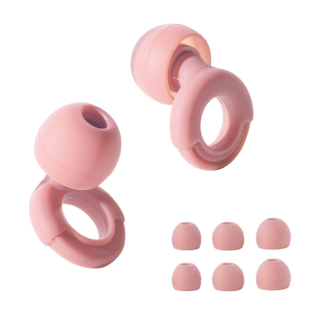 Reusable Silicone Noise-Reducing Earplugs – 4 Sizes for Sleep, Swimming and Travel