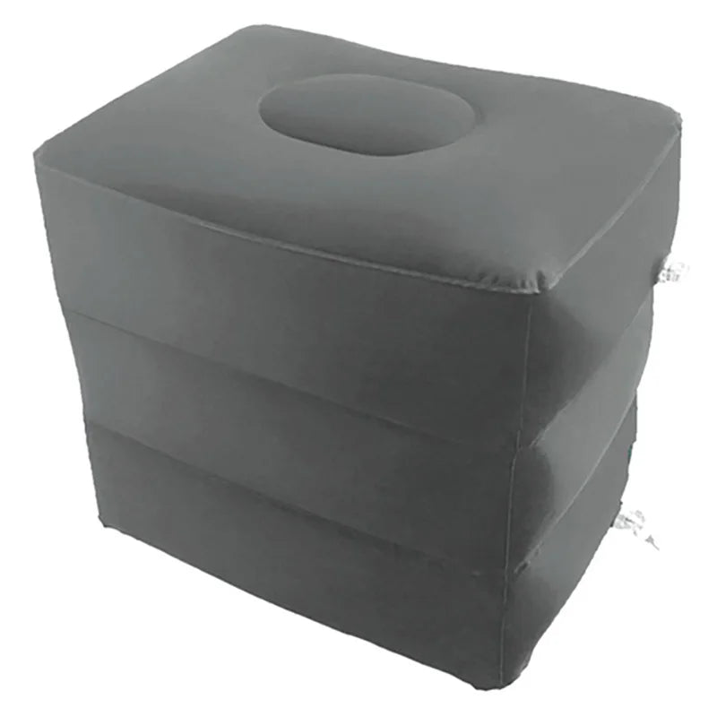Inflatable Travel Footrest Pillow – Portable Leg Rest for Airplanes, Cars and Buses