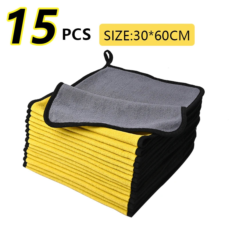 5–20 Pack Microfiber Car Cleaning Towels – Absorbent 30×30/30×60cm Cloths