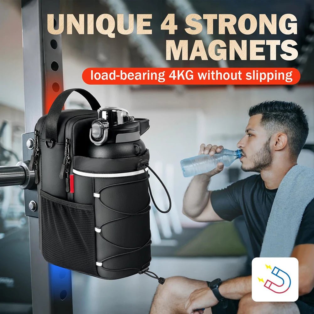 Magnetic Gym Water Bottle Bag – Crossbody Fitness Pouch with Bottle Holder & Phone Pocket - Goodify Mart