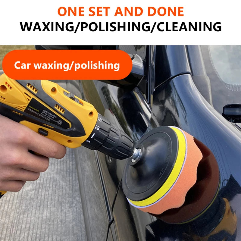6-Piece Car Polishing Sponge Pad Kit – 3/4/5-Inch Waxing & Buffing Pads
