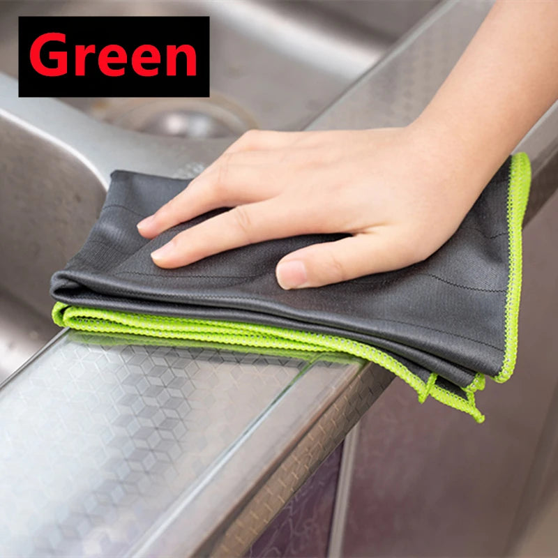 3-Pack Carbon Microfiber Cleaning Cloths – 40×50cm Low-Lint Glass & Kitchen Towels