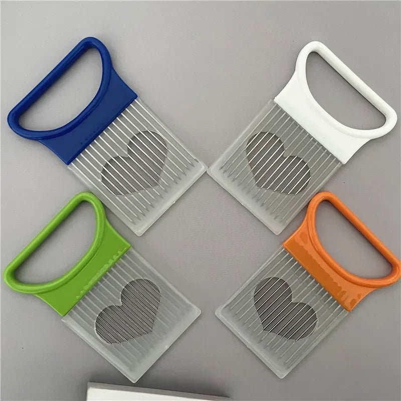 Colorful Onion Slicer with Stainless Steel Holder - Goodify Mart