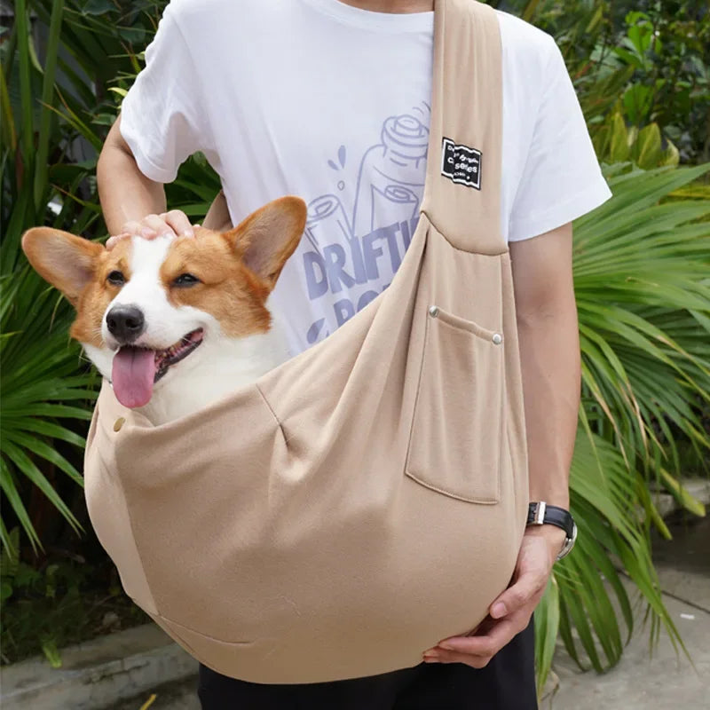 Comfortable Pet Sling Carrier – Crossbody Shoulder Bag for Small Dogs & Cats