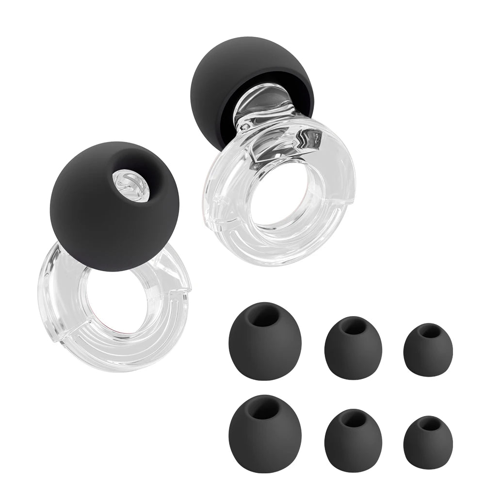 Reusable Silicone Noise-Reducing Earplugs – 4 Sizes for Sleep, Swimming and Travel