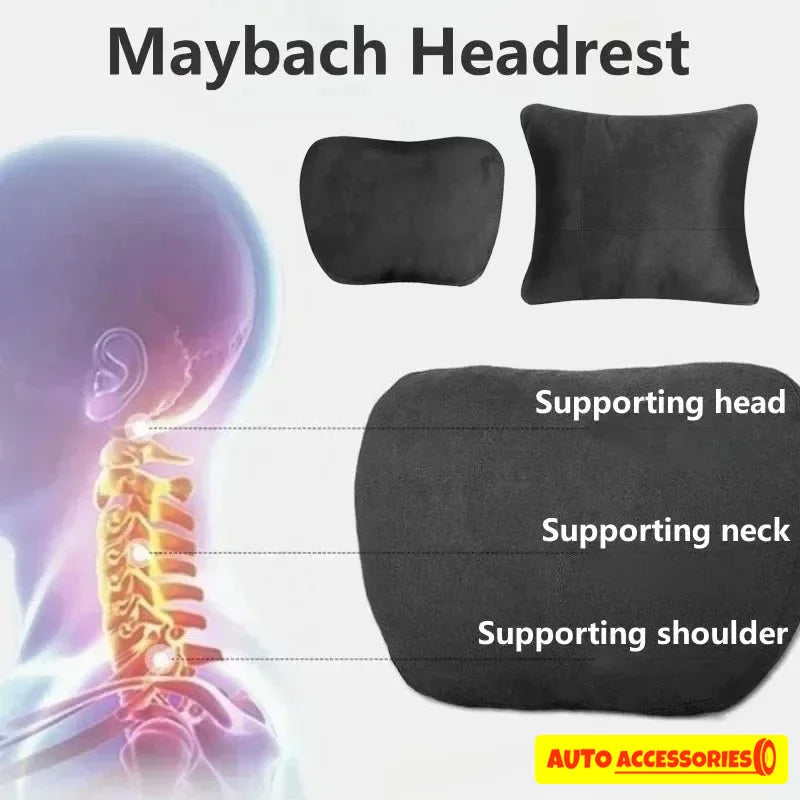 Universal Car Headrest Neck Pillow – Soft Adjustable Seat Support Cushion