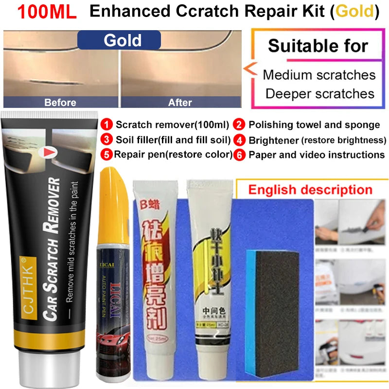 CJTHK Car Scratch & Swirl Remover Paste – 20ml, 60ml & 100ml Paint Polishing Compound