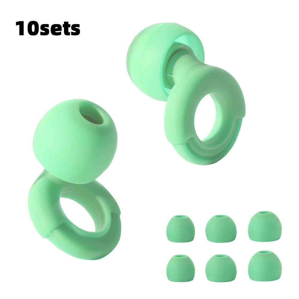Reusable Silicone Noise-Reducing Earplugs – 4 Sizes for Sleep, Swimming and Travel - Goodify Mart