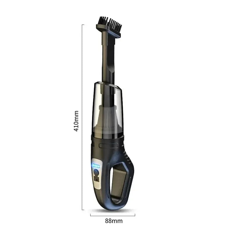 120W Cordless Handheld Car Vacuum – USB Rechargeable Cleaner With Washable Filter