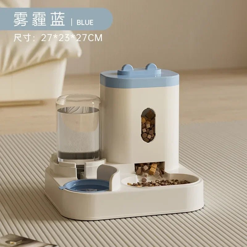 Automatic Gravity Pet Feeder with Water Dispenser – Large Capacity Dog & Cat Food Bowl Station - Goodify Mart
