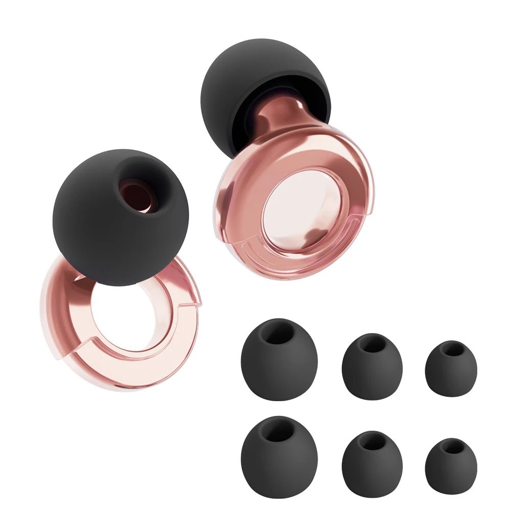 Reusable Silicone Noise-Reducing Earplugs – 4 Sizes for Sleep, Swimming and Travel - Goodify Mart