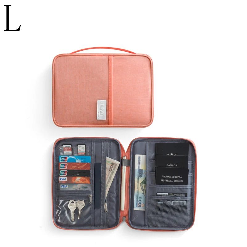 Family Passport Wallet & Travel Document Organizer – Multi-Pocket Card and Ticket Case - Goodify Mart