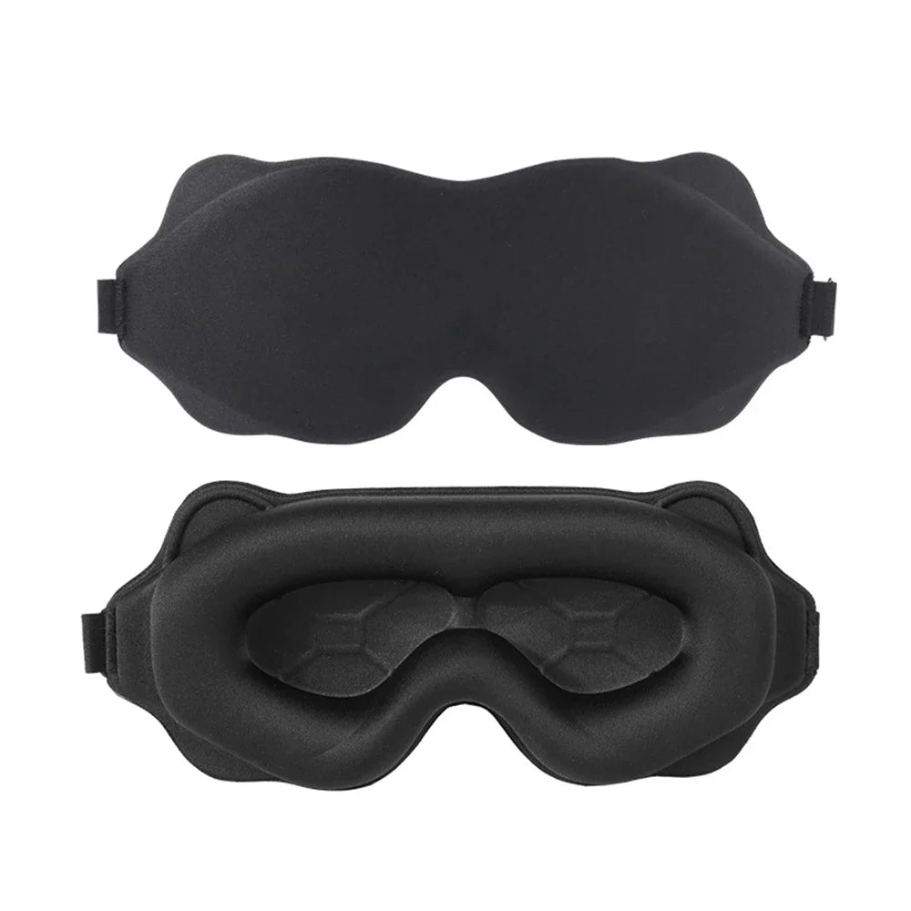 3D Contoured Blackout Sleep Mask – Soft Padded Eye Mask With Adjustable Strap - Goodify Mart