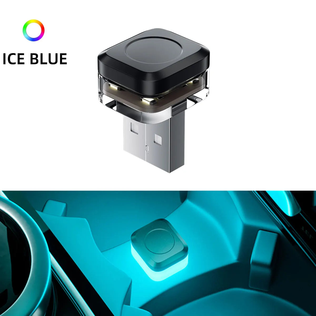 KEVANLY Mini USB LED Ambient Light – Plug-In Car & Computer Atmosphere Lamp in 5 Color Options