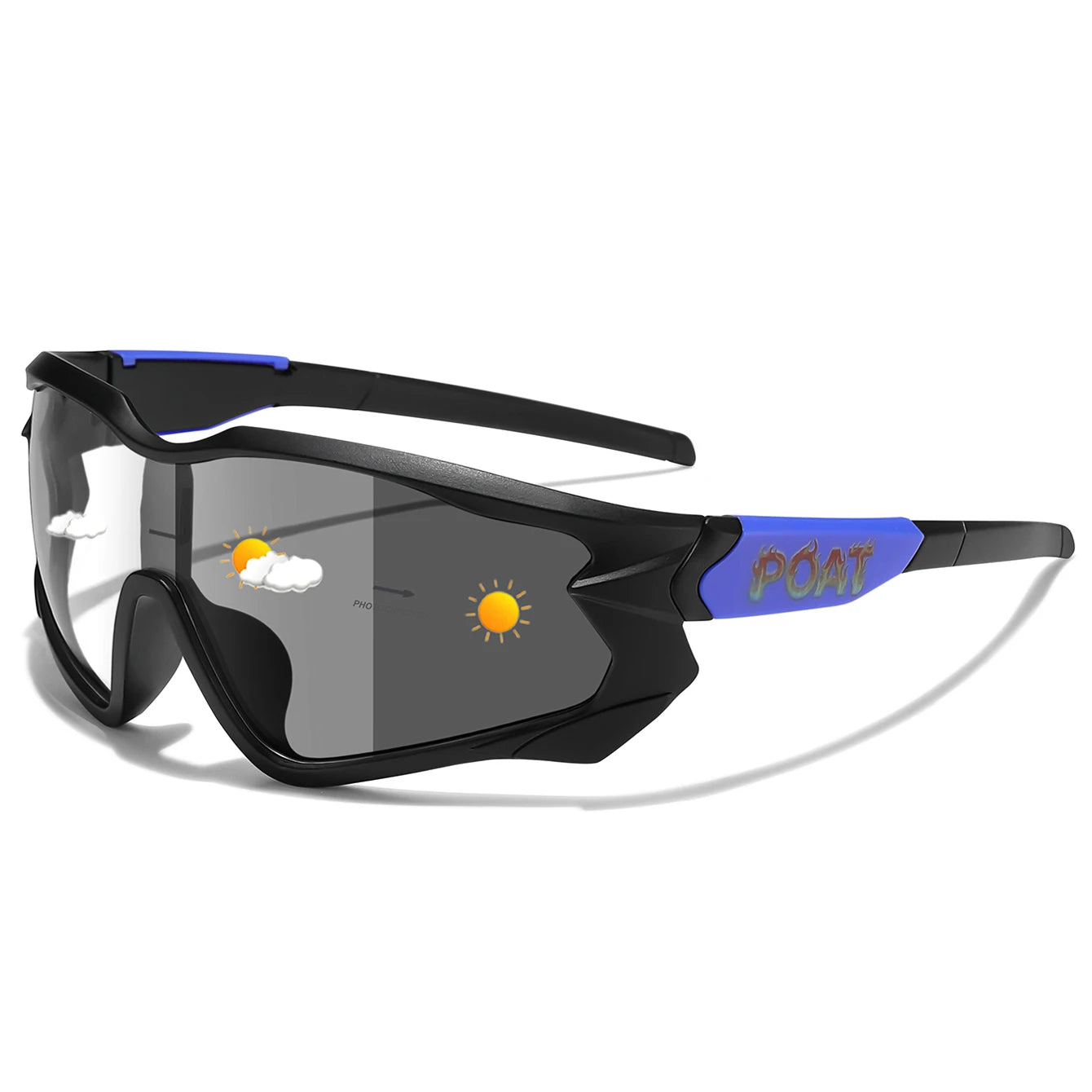 POAT Photochromic Cycling Sunglasses – UV400 MTB Bike Sports Glasses for Men & Women