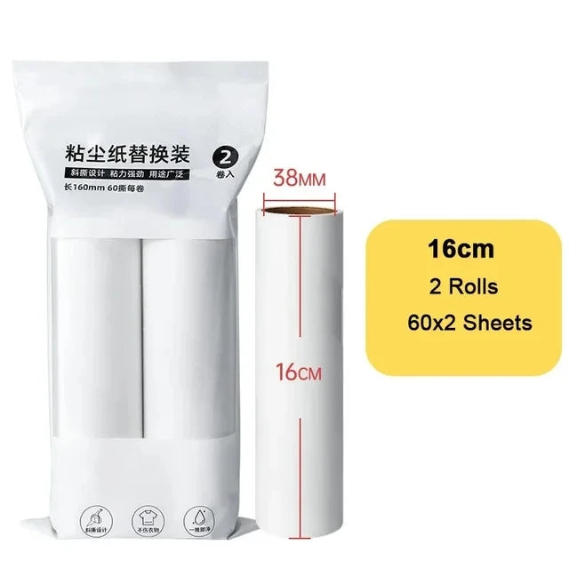 Long Handle Lint Roller for Pet Hair – Large Tear-Off Adhesive Cleaner for Sofa, Carpet & Upholstery