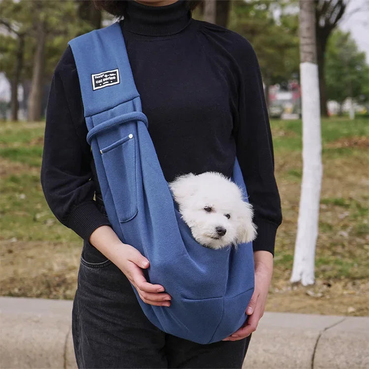 Comfortable Pet Sling Carrier – Crossbody Shoulder Bag for Small Dogs & Cats