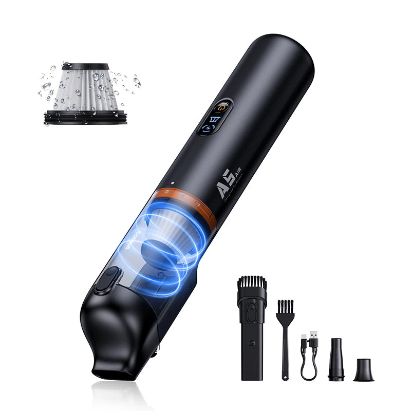 Baseus A5 Air Cordless Car Vacuum – 12kPa Suction & Vacuum Compression