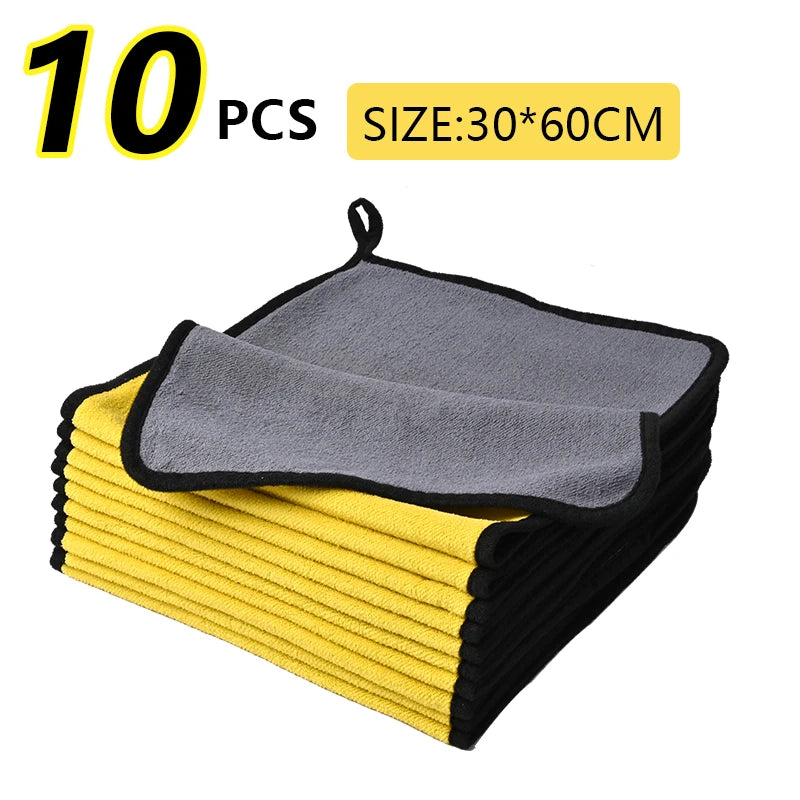 5–20 Pack Microfiber Car Cleaning Towels – Absorbent 30×30/30×60cm Cloths