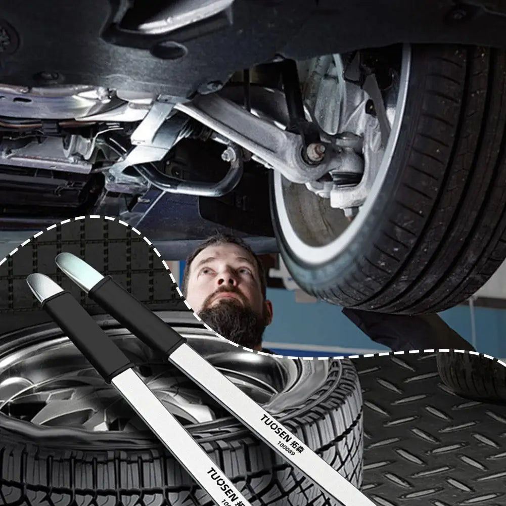 Professional Metal Tire Changing Pry Bar With Rubber Handle – 1/2-Piece Set