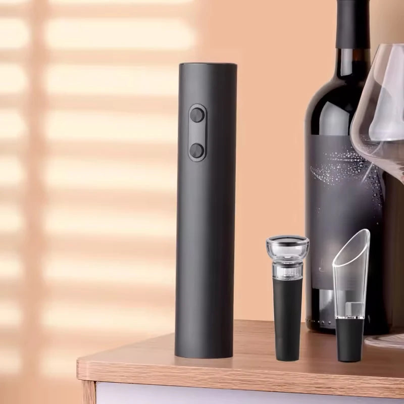 Electric Wine Opener Gift Set – Automatic Red Wine Bottle Opener with Stopper & Pourer