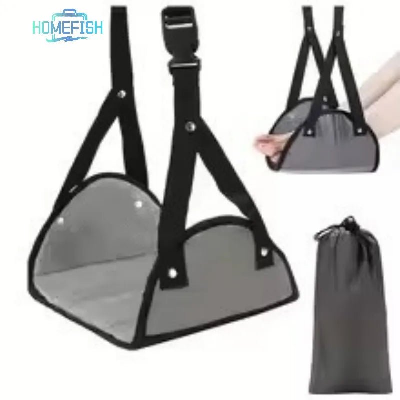 Adjustable Airplane Footrest Hammock – Portable Travel Leg Rest With Strap - Goodify Mart