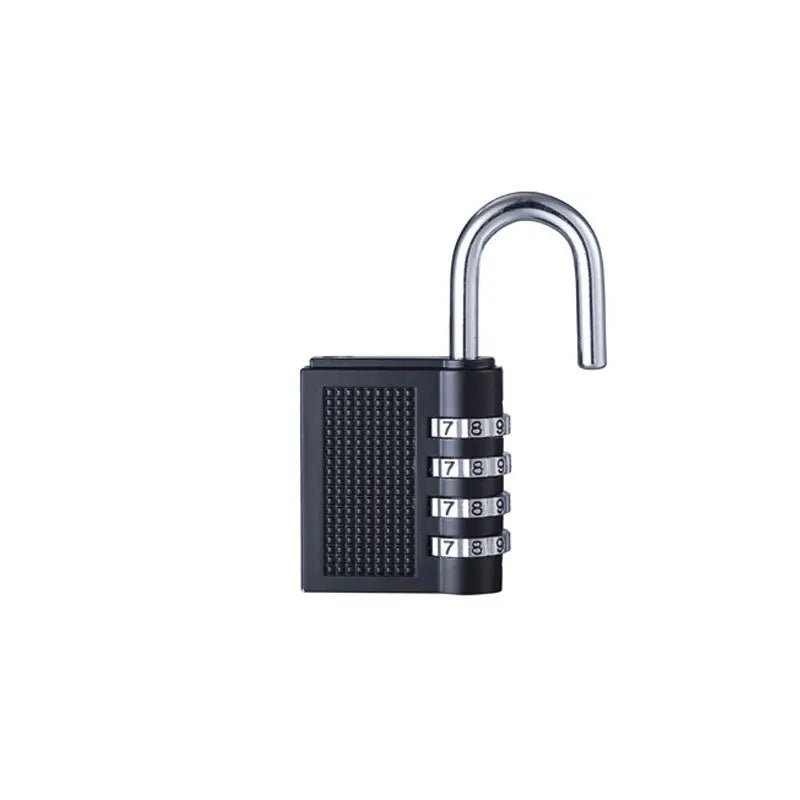 4-Digit Zinc Alloy Combination Padlock – Resettable Black Lock for Gym Lockers and Luggage - Goodify Mart