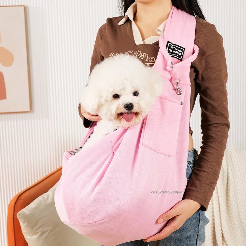Comfortable Pet Sling Carrier – Crossbody Shoulder Bag for Small Dogs & Cats