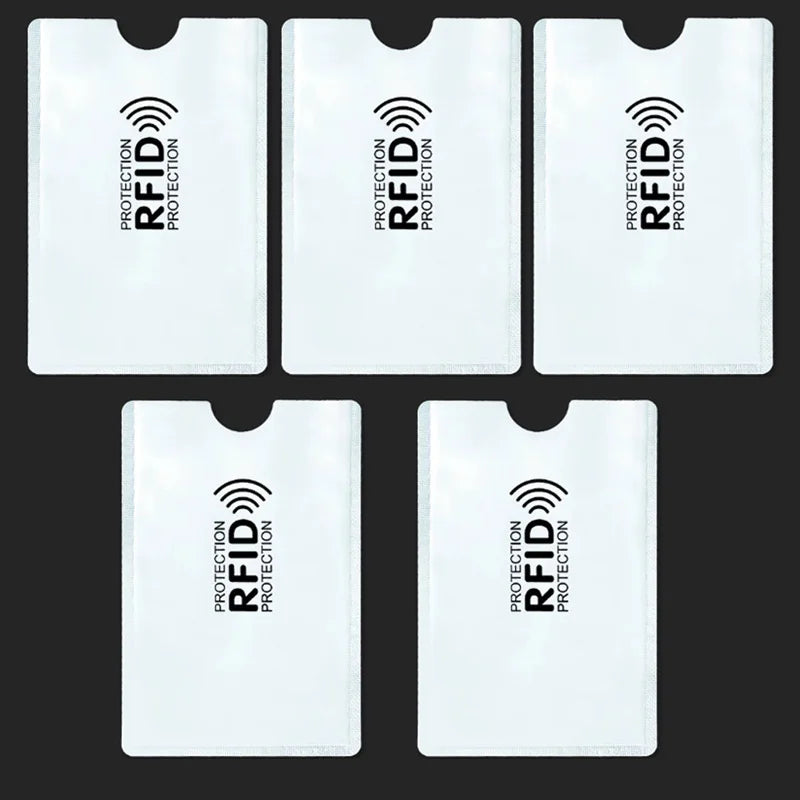 RFID-Blocking Card Protector Sleeves – 5 or 10-Pack Anti-Skimming Wallet Inserts