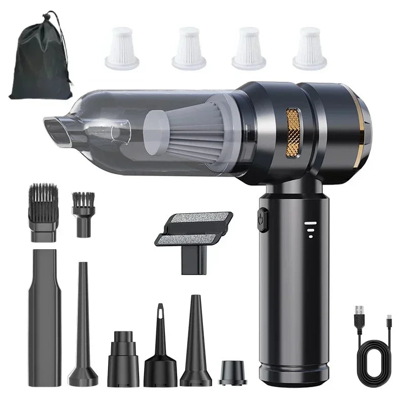 SUITU Wireless Car Vacuum Cleaner – 390000PA Brushless Handheld Mini Vacuum & Air Duster